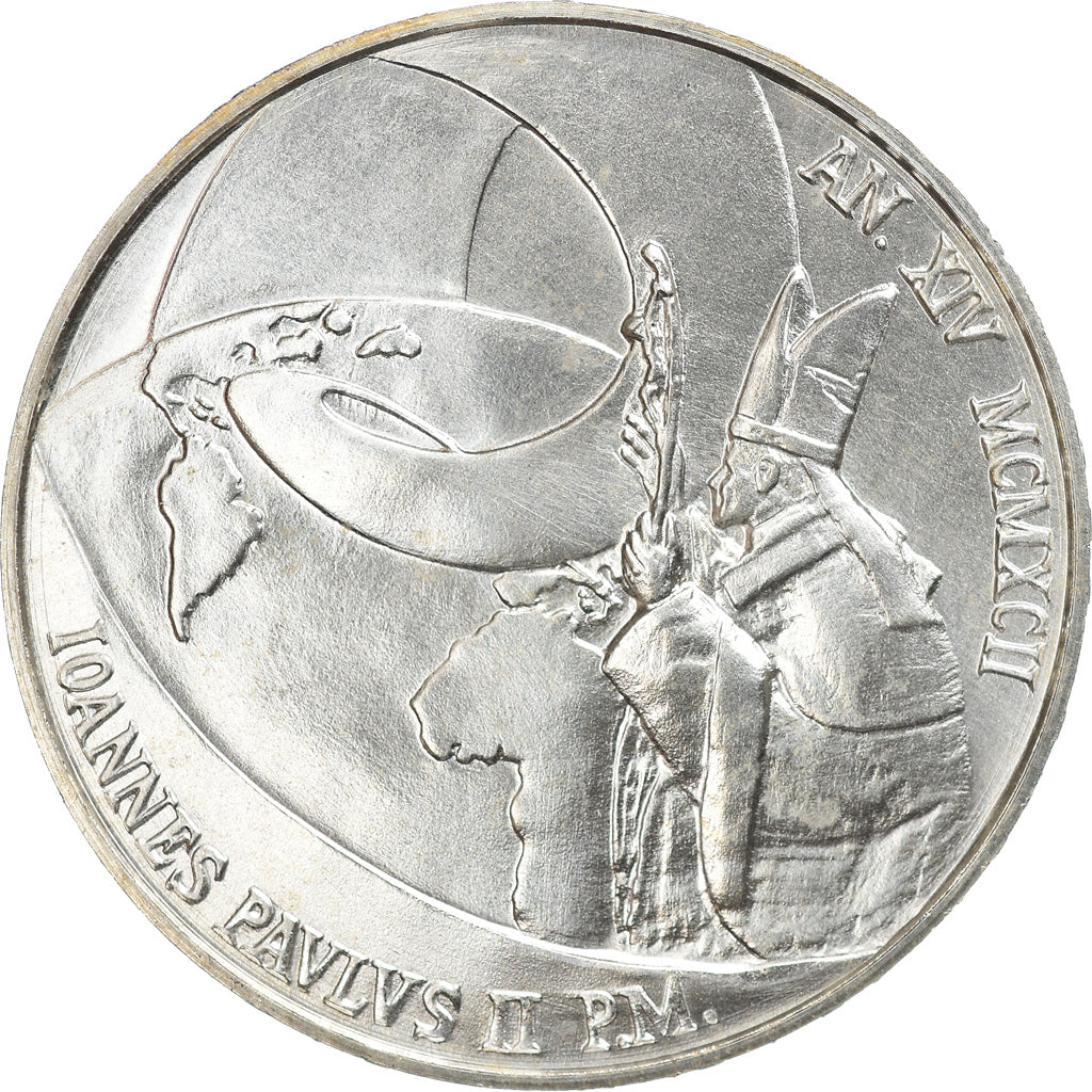 Moneta, CITTÀ DEL VATICANO, John Paul II, 500 Lire, 1992, Roma, FDC, Argento