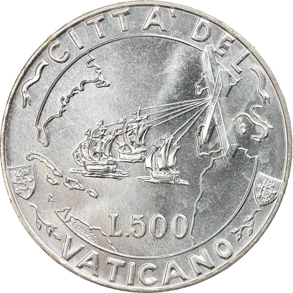 Moneta, CITTÀ DEL VATICANO, John Paul II, 500 Lire, 1992, Roma, FDC, Argento