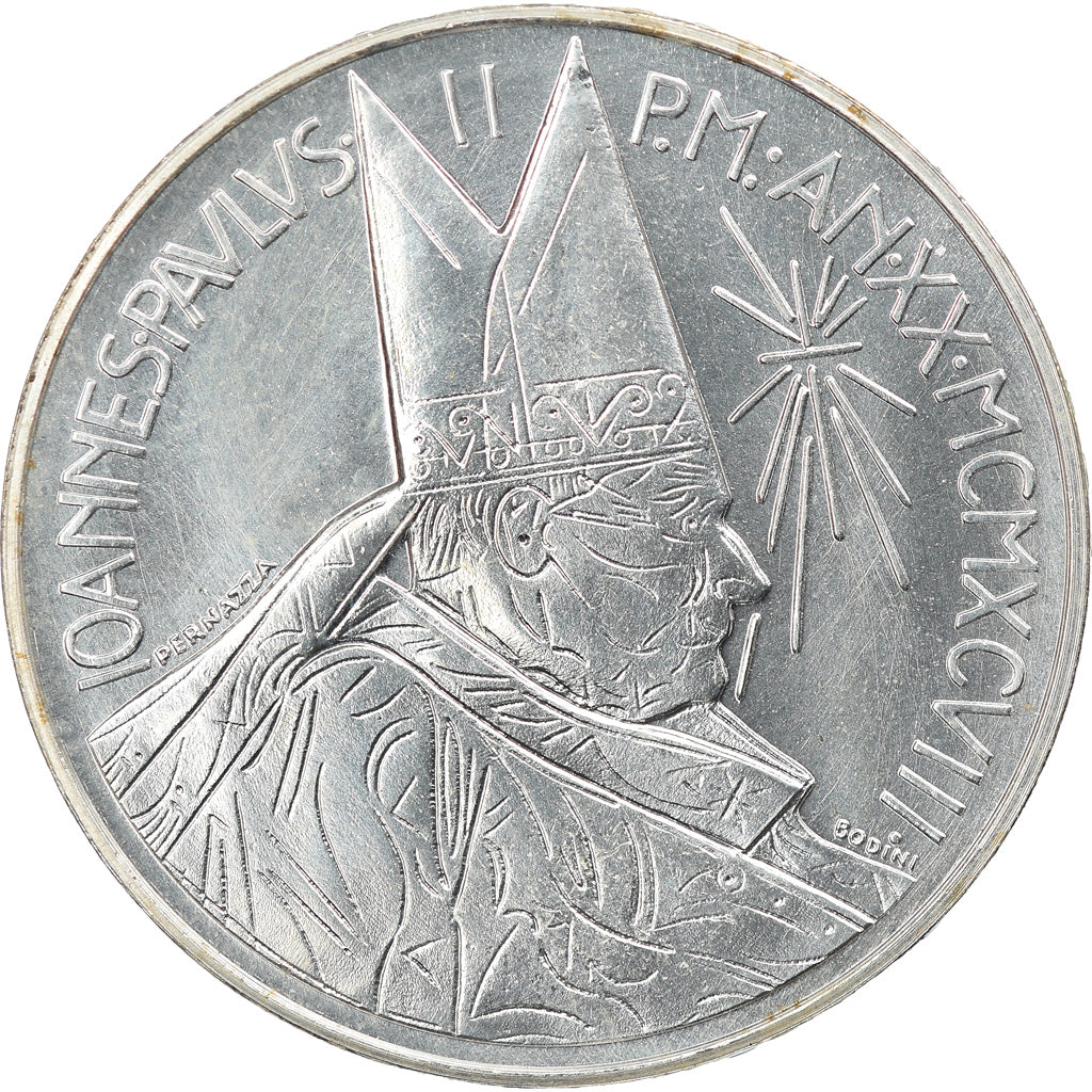 Münze, Vatikanstadt, John Paul II, 500 Lire, 1998, Roma, STGL, Silber, KM:292
