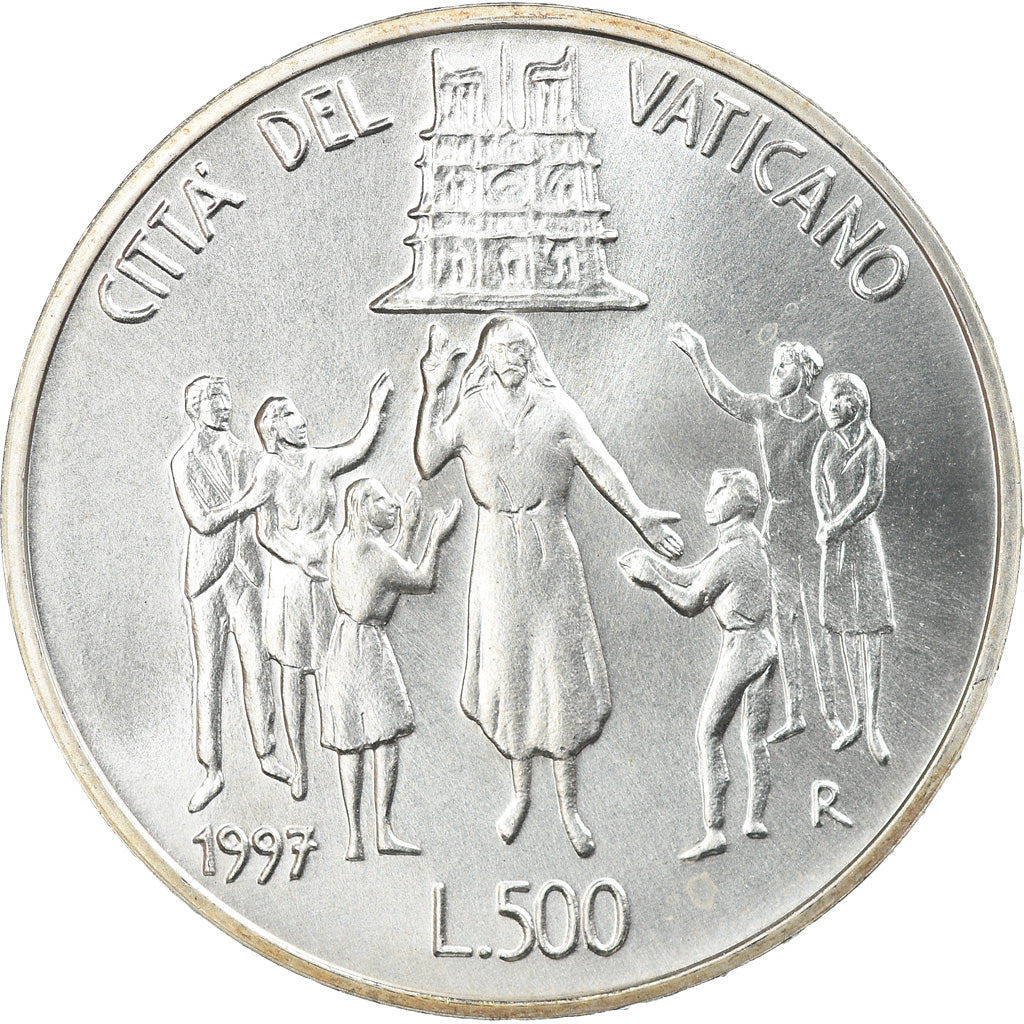 Coin, VATICAN CITY, John Paul II, 500 Lire, 1997, Roma, MS(65-70), Silver