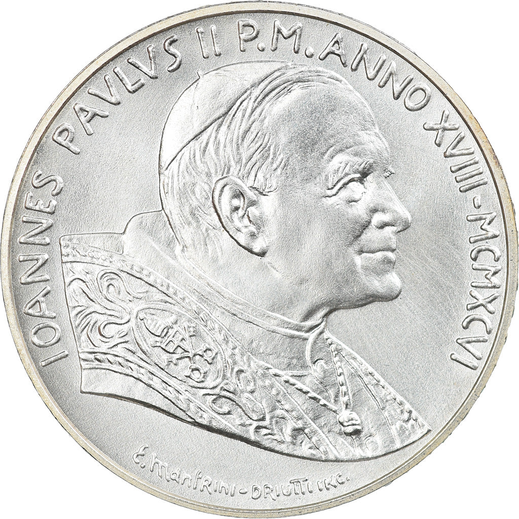 Münze, Vatikanstadt, John Paul II, 500 Lire, 1996, Roma, STGL, Silber, KM:269