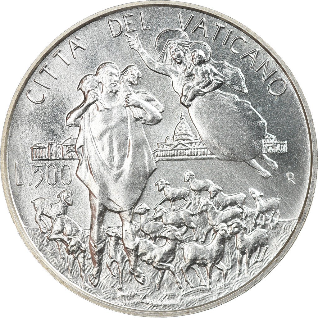 Münze, Vatikanstadt, John Paul II, 500 Lire, 1996, Roma, STGL, Silber, KM:269