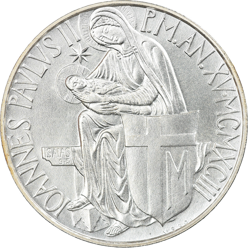Coin, VATICAN CITY, John Paul II, 500 Lire, 1993, Roma, MS(65-70), Silver