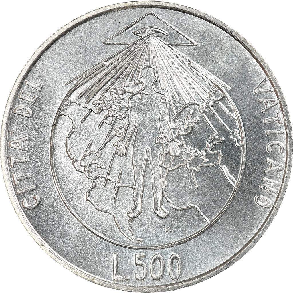 Moeda, CIDADE DO VATICANO, John Paul II, 500 Lire, 1994, Roma, MS(65-70), Prata