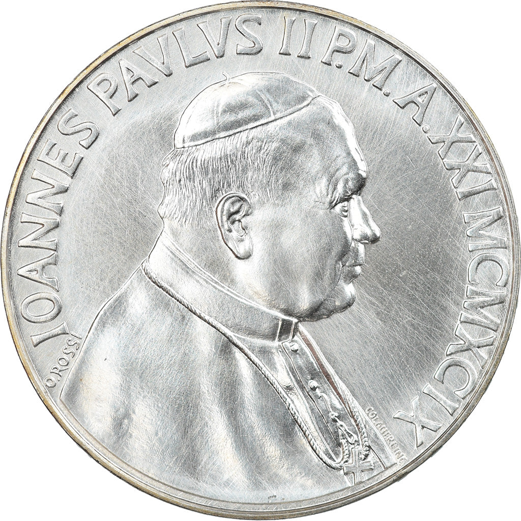 Moeda, CIDADE DO VATICANO, John Paul II, 500 Lire, 1999, Roma, MS(65-70), Prata