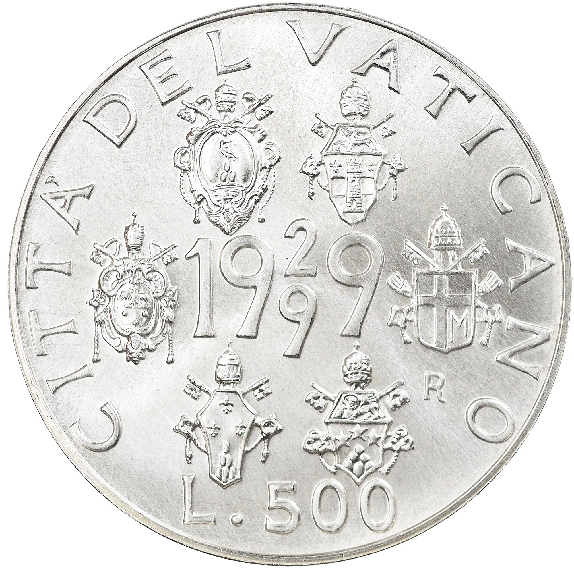 Monnaie, Cité du Vatican, John Paul II, 500 Lire, 1999, Roma, FDC, Argent