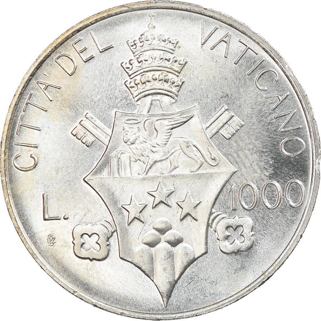 Coin, VATICAN CITY, John Paul I, 1000 Lire, 1978, Roma, MS(65-70), Silver