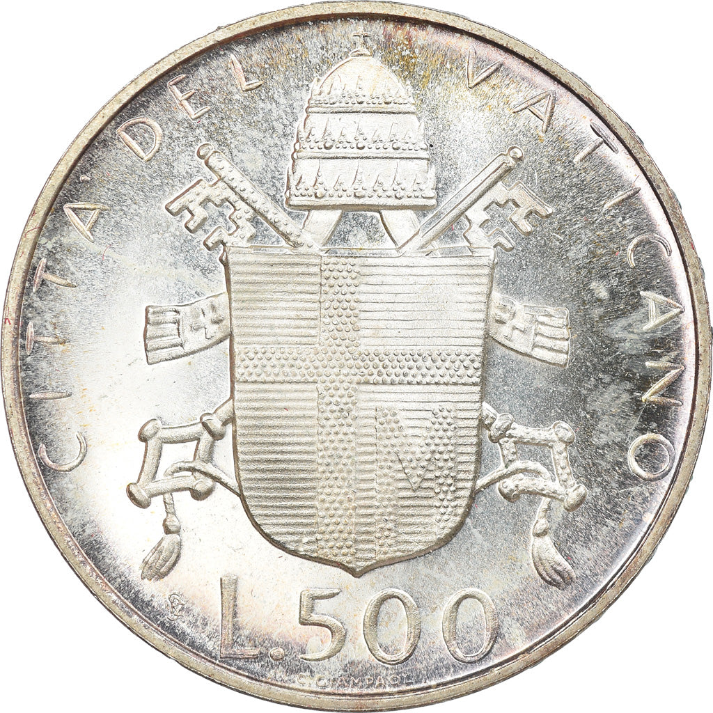 Moeda, CIDADE DO VATICANO, John Paul II, 500 Lire, 1979, Roma, MS(65-70), Prata