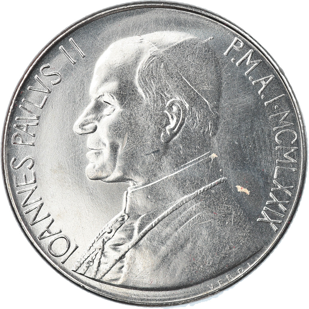 Coin, VATICAN CITY, John Paul II, 100 Lire, 1979, Roma, MS(65-70), Stainless
