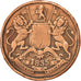 INDIA-BRITISH, 1/2 Anna, 1835, KM #447.1, VF(20-25), Copper, 12.56