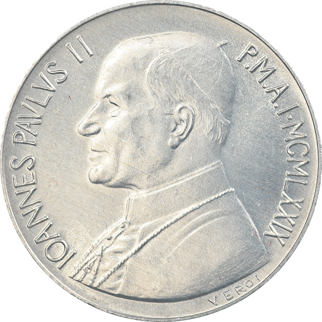 Munten, Vaticaanstad, John Paul II, 10 Lire, 1979, Roma, FDC, Aluminium, KM:143