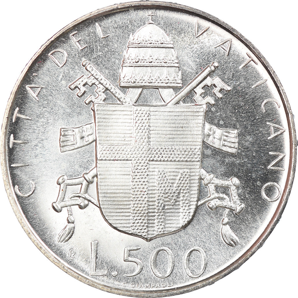 Moeda, CIDADE DO VATICANO, John Paul II, 500 Lire, 1980, Roma, MS(65-70), Prata