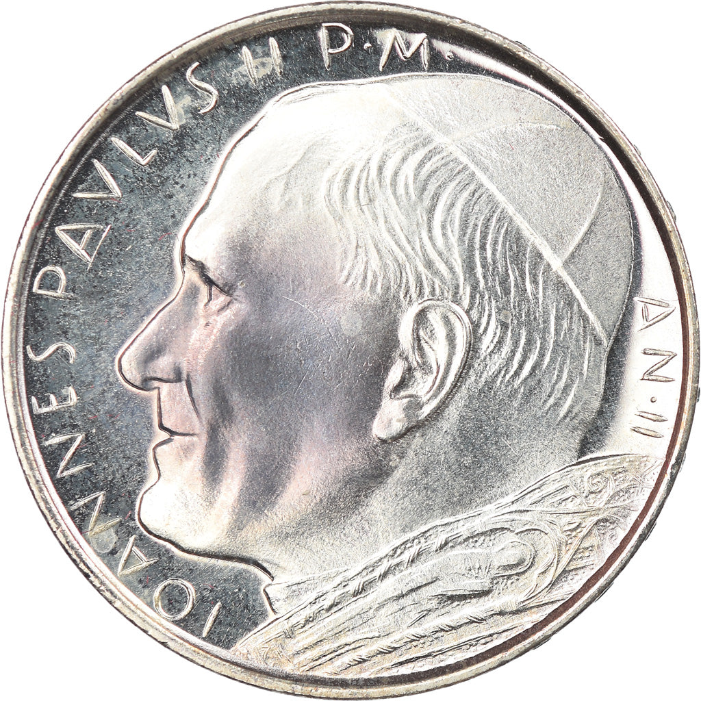 Monnaie, Cité du Vatican, John Paul II, 500 Lire, 1980, Roma, FDC, Argent