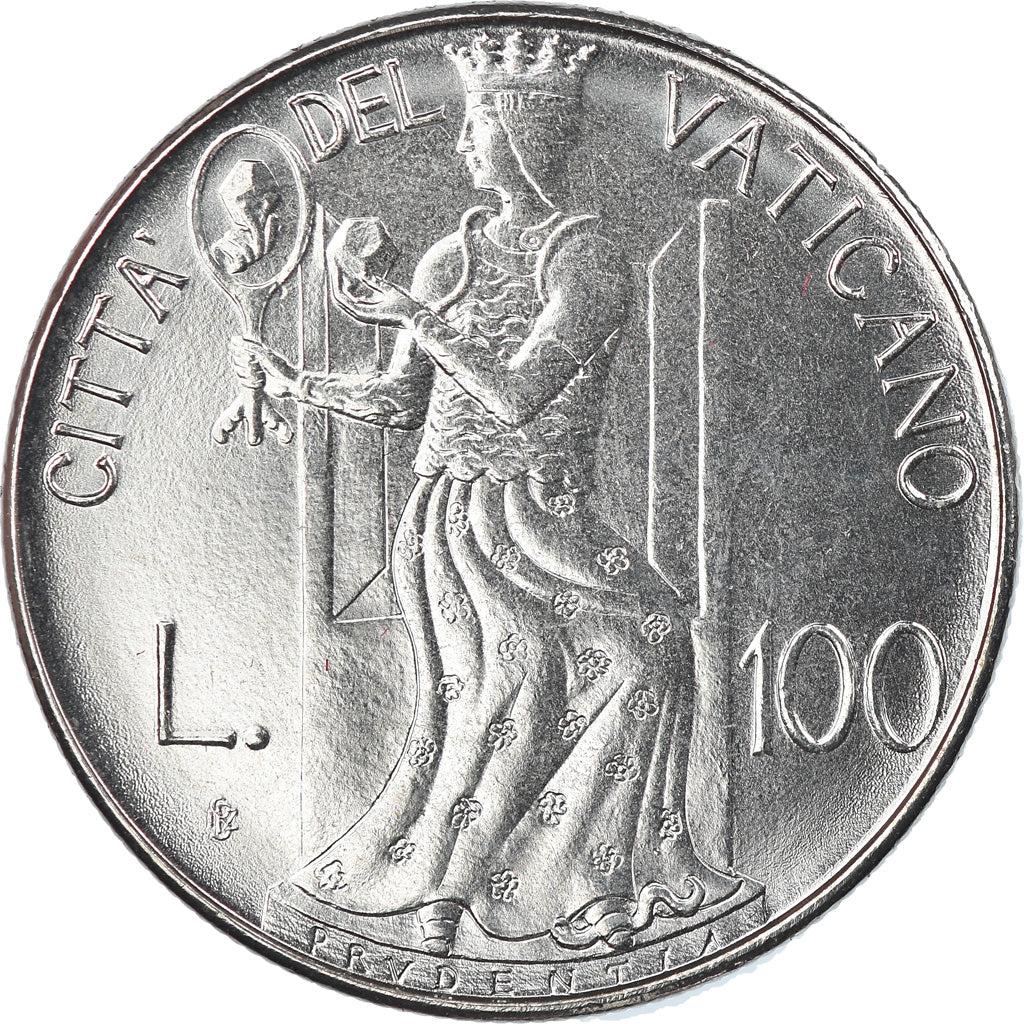 Coin, VATICAN CITY, John Paul II, 100 Lire, 1980, Roma, MS(65-70), Stainless