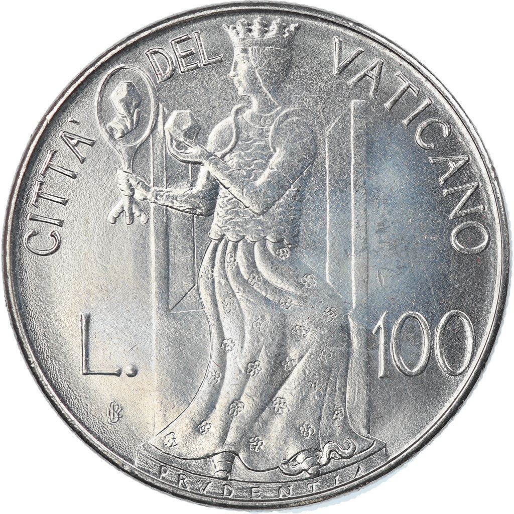 Coin, VATICAN CITY, John Paul II, 100 Lire, 1980, Roma, MS(65-70), Stainless