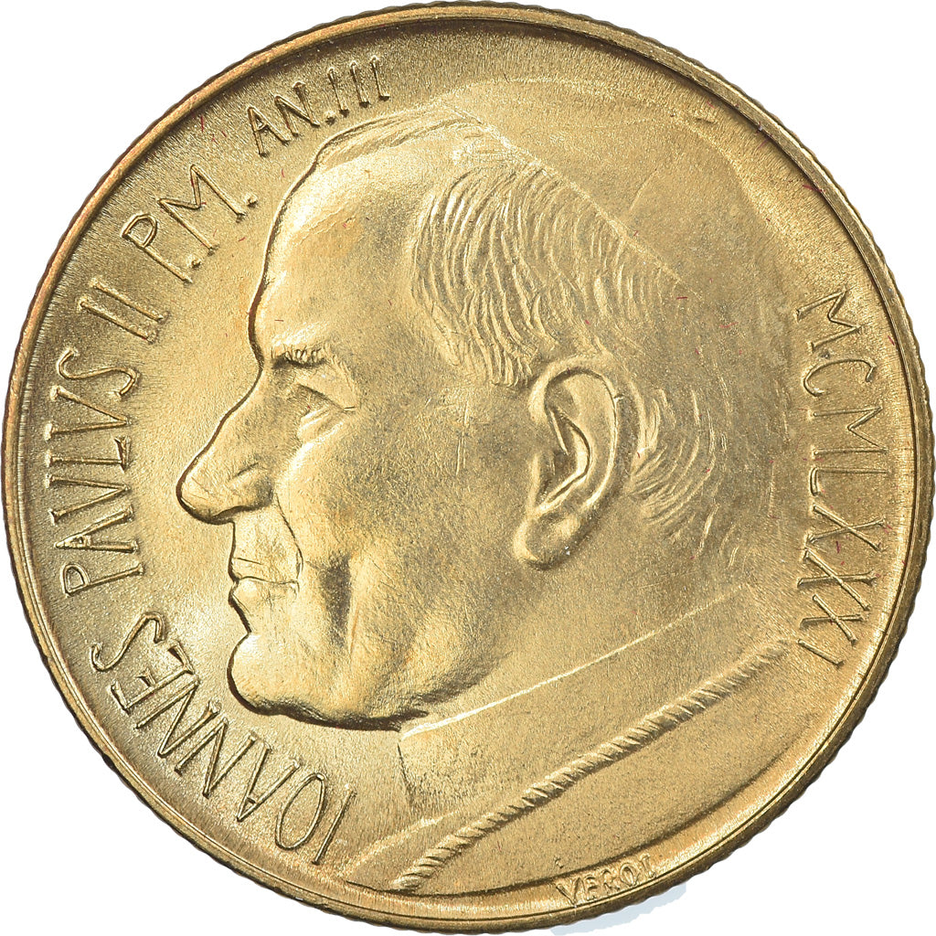 Coin, VATICAN CITY, John Paul II, 200 Lire, 1981, Roma, MS(65-70)