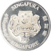 Coin, Singapore, Cent, 1985, Singapore Mint, Proof, MS(65-70), Silver, KM:49a