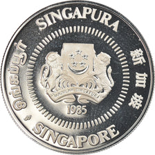Coin, Singapore, 50 Cents, 1985, Singapore Mint, Proof, MS(65-70), Silver