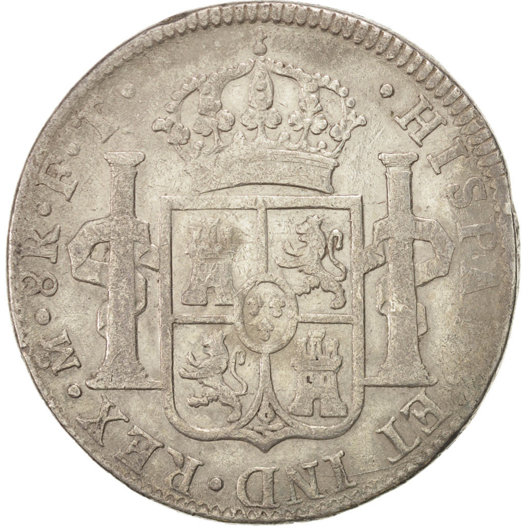 MEXICO, 8 Reales, 1801, Mexico City, KM #109, VF(20-25), Silver, 26.64