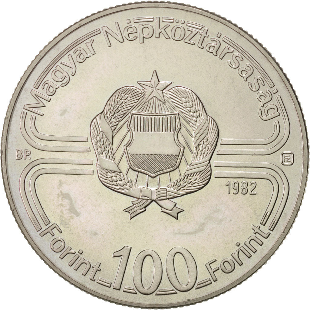 Coin, Hungary, 100 Forint, Szaz, 1982, MS(63), Copper-nickel, KM:626