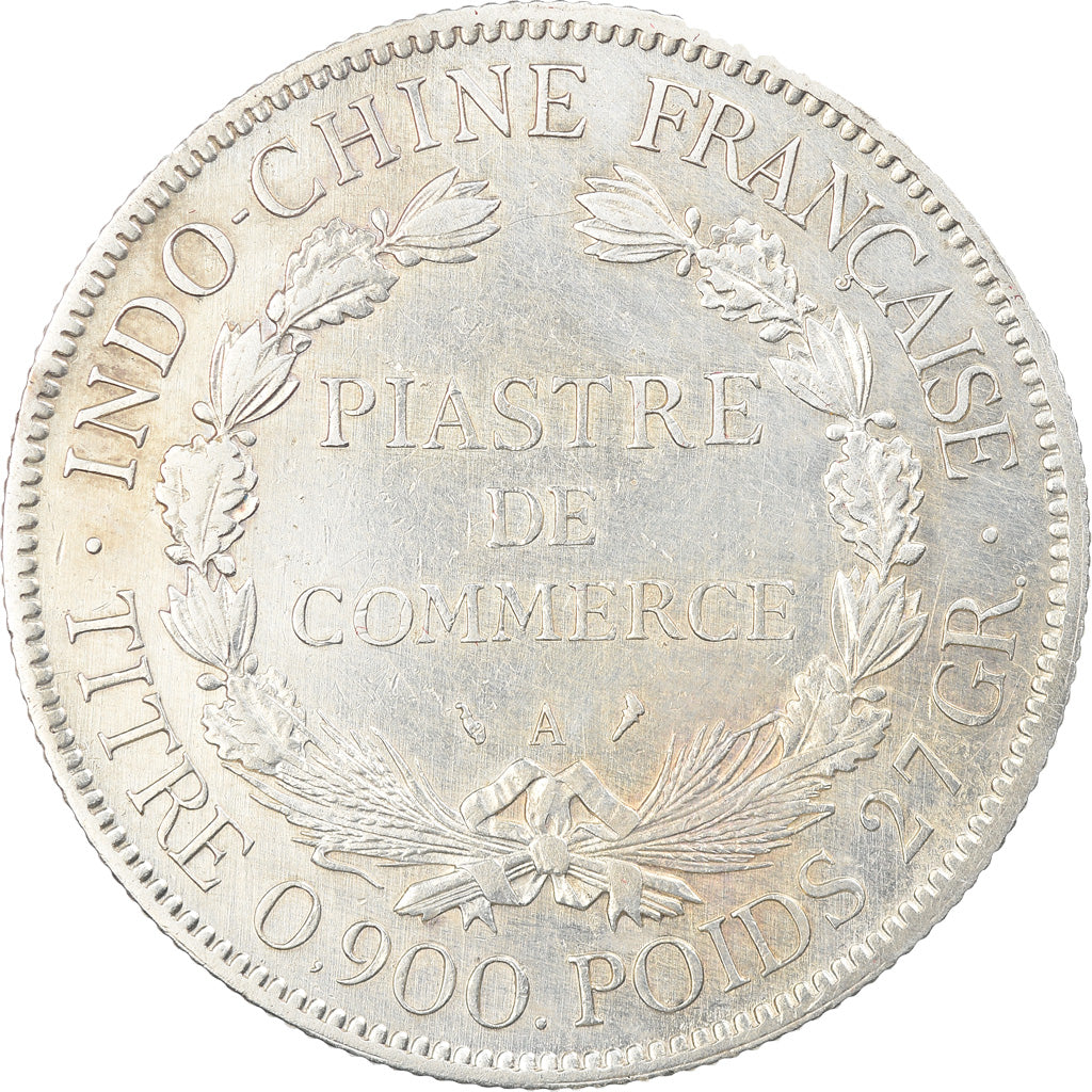 Coin, FRENCH INDO-CHINA, Piastre, 1908, Paris, AU(50-53), Silver, KM:5a.1