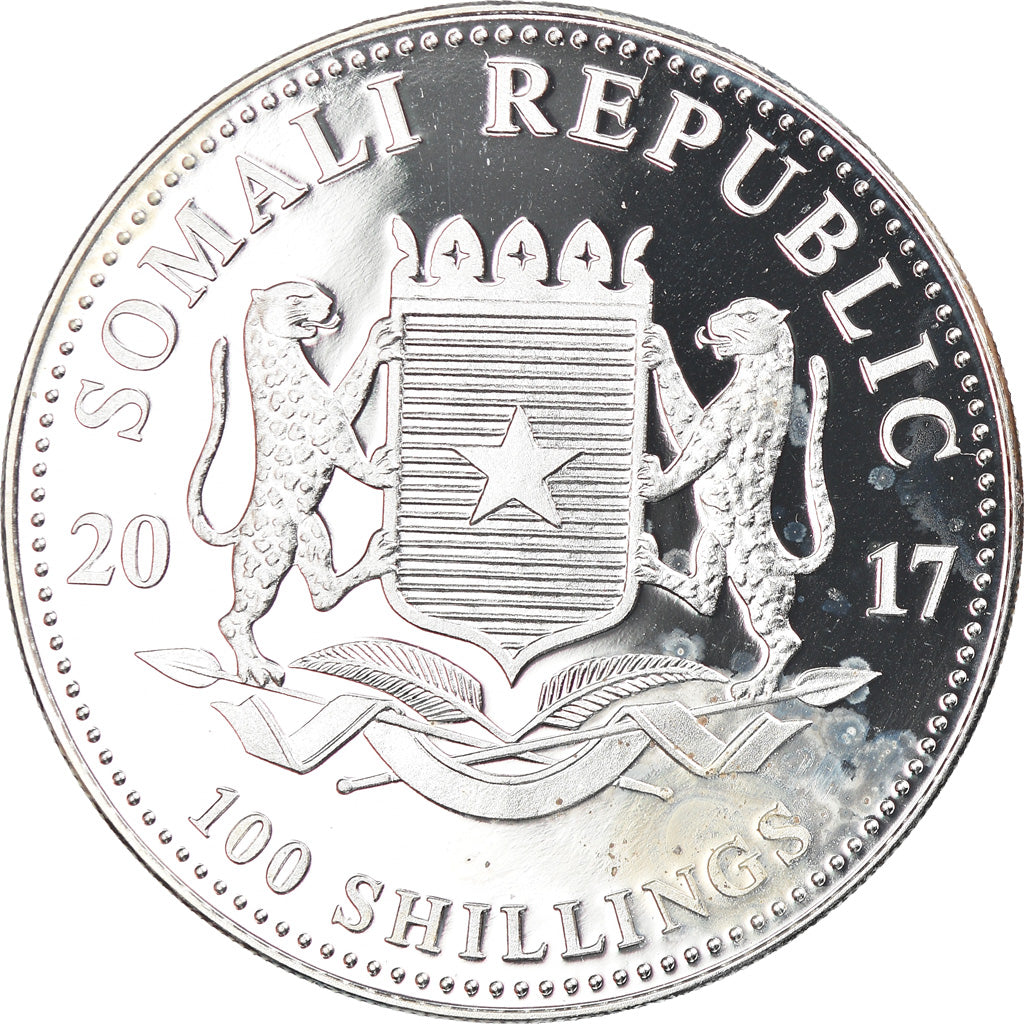 Coin, Somalia, 100 Shillings, 2017, MS(63), Silver