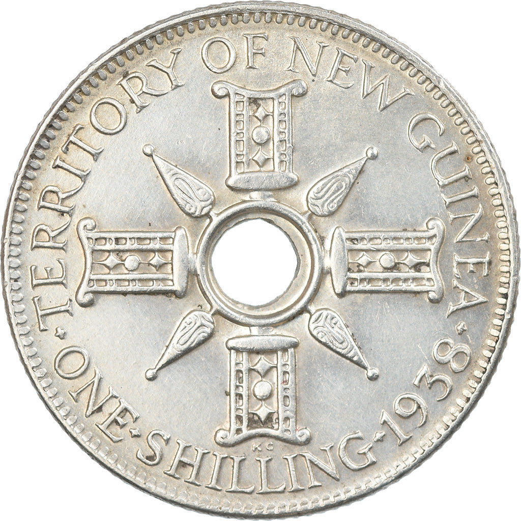 Coin, NEW GUINEA, Shilling, 1938, MS(63), Silver, KM:8