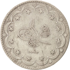 Coin, Turkey, Muhammad V, 20 Kurush, 1909, Qustantiniyah, EF(40-45), Silver