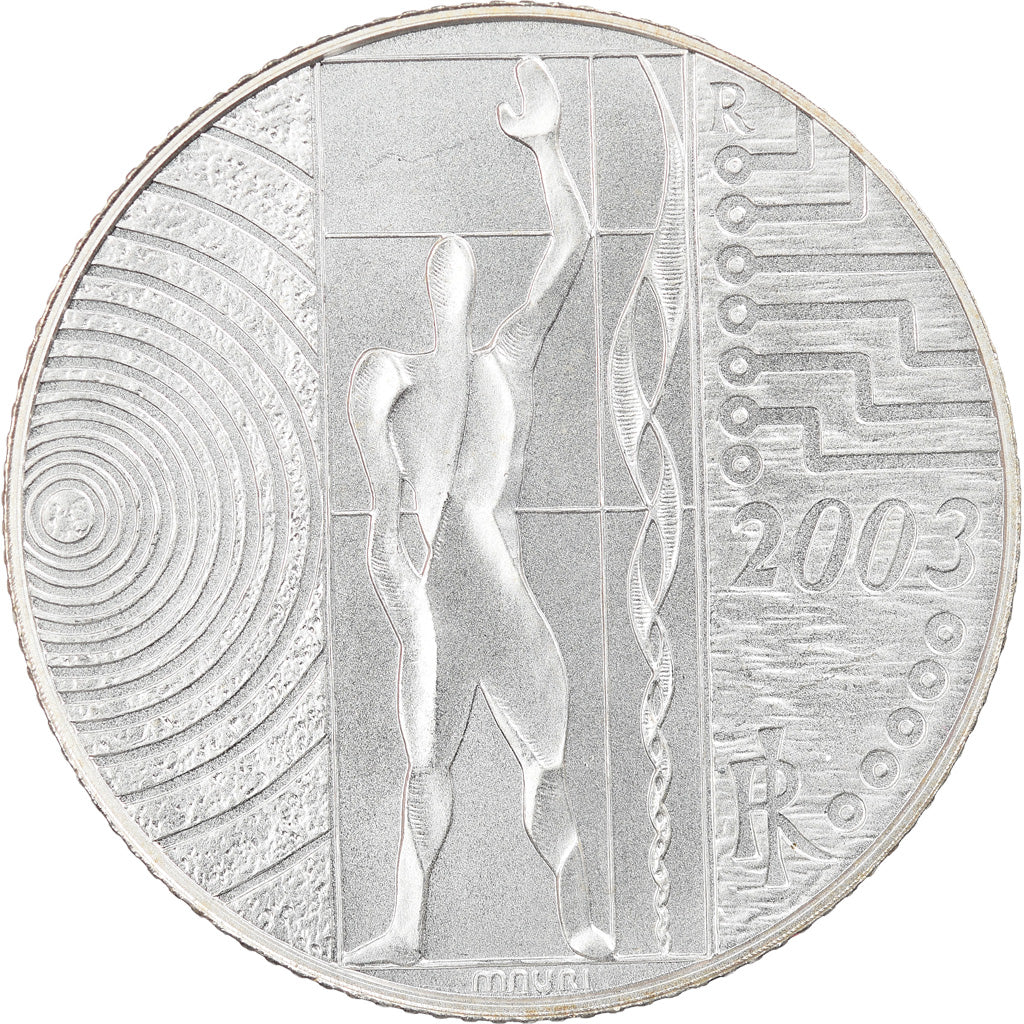 Italië, 5 Euro, L'Europe du travail, 2003, Rome, FDC, Zilver, KM:253