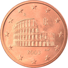 Italy, 5 Euro Cent, 2003, Rome, MS(65-70), Copper Plated Steel, KM:212