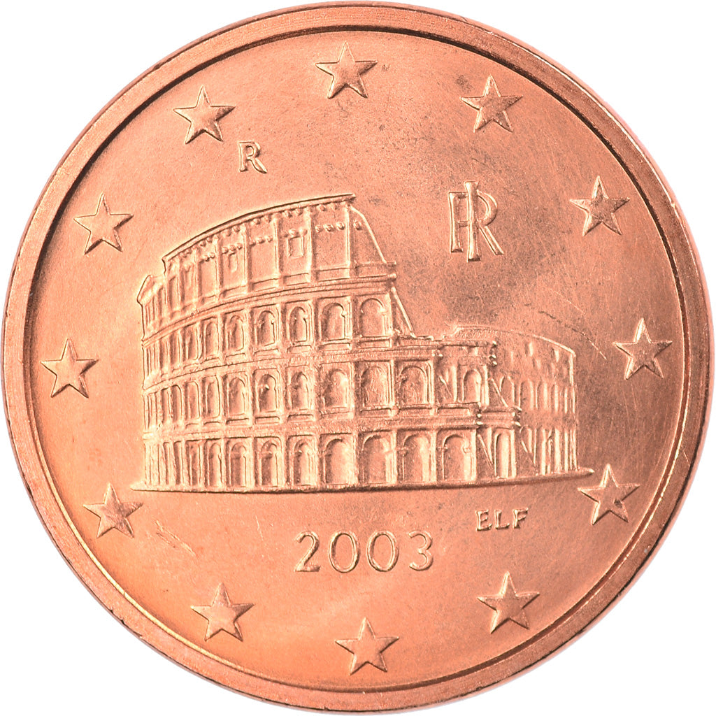 Italy, 5 Euro Cent, 2003, Rome, MS(65-70), Copper Plated Steel, KM:212