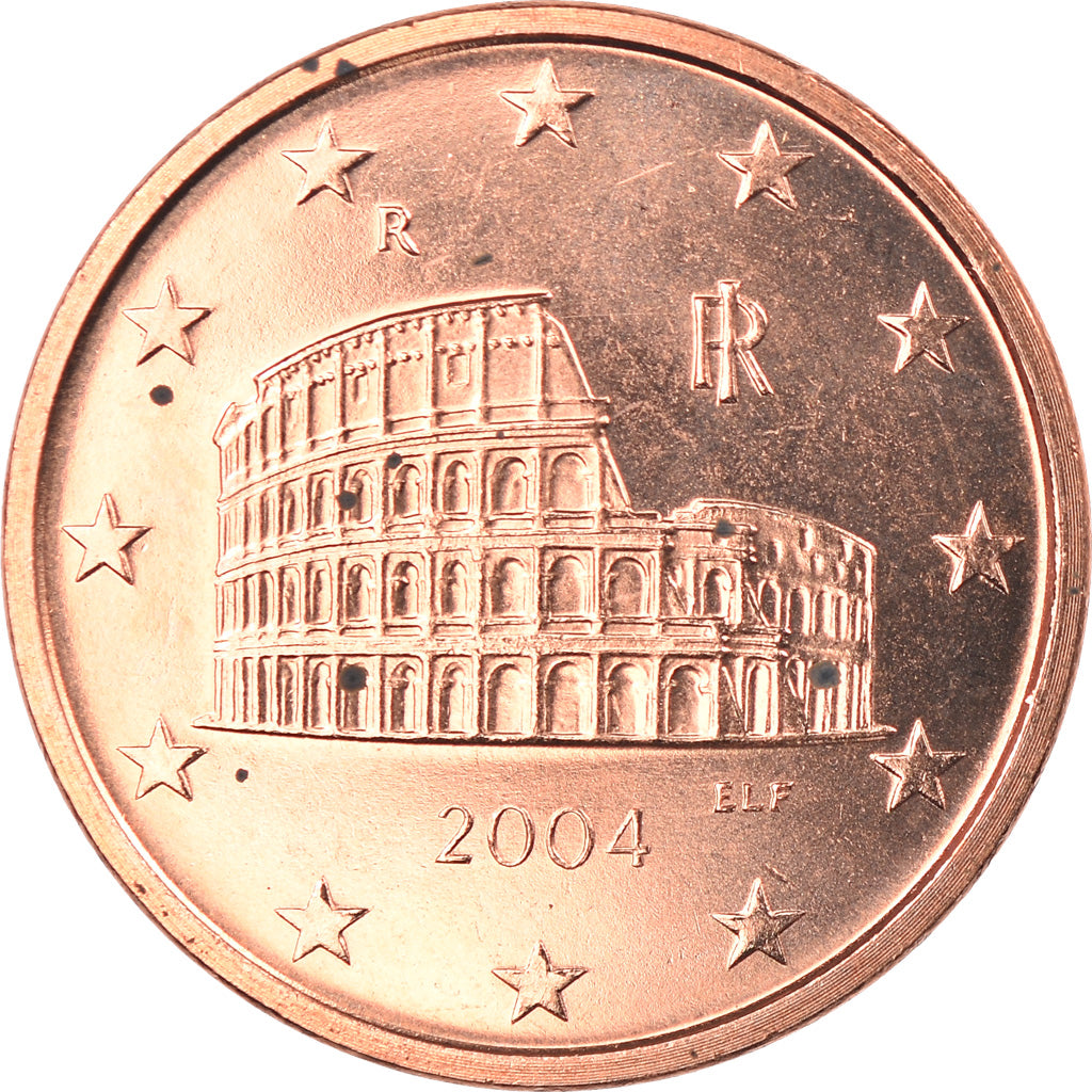 Italy, 5 Euro Cent, 2004, Rome, MS(65-70), Copper Plated Steel, KM:212