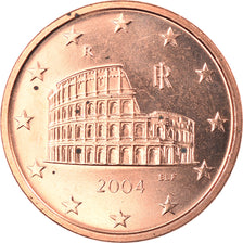 Italy, 5 Euro Cent, 2004, Rome, MS(65-70), Copper Plated Steel, KM:212