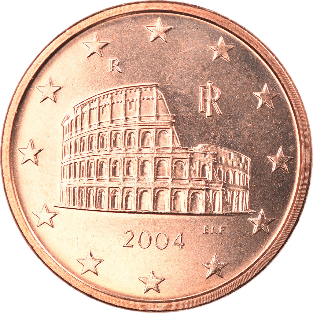 Italy, 5 Euro Cent, 2004, Rome, MS(65-70), Copper Plated Steel, KM:212