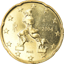 Italy, 20 Euro Cent, 2004, Rome, MS(65-70), Brass, KM:214