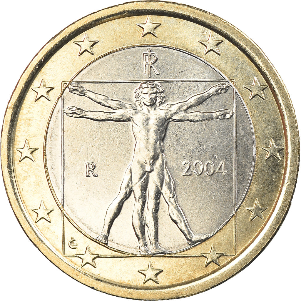Italy, Euro, 2004, Rome, MS(65-70), Bi-Metallic, KM:216