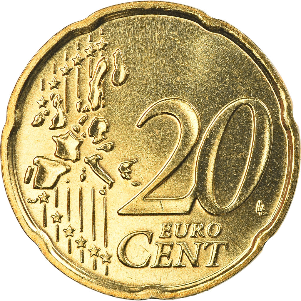 Italy, 20 Euro Cent, 2006, Rome, MS(65-70), Brass, KM:214