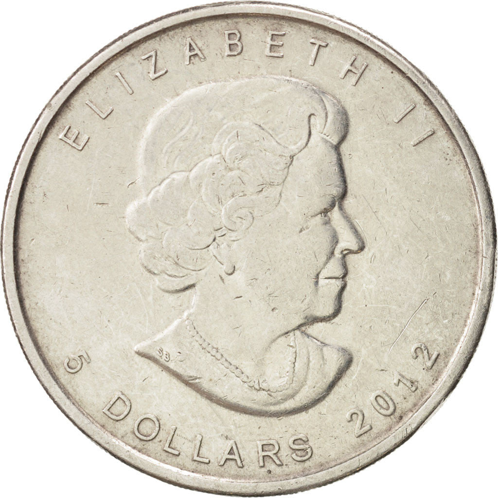 Coin, Canada, Elizabeth II, 5 Dollars, 2012, EF(40-45), Silver, KM:625