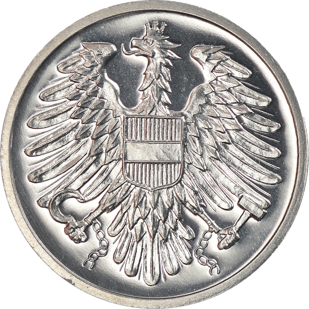 Coin, Austria, 2 Groschen, 1989, Proof, MS(65-70), Aluminum, KM:2876
