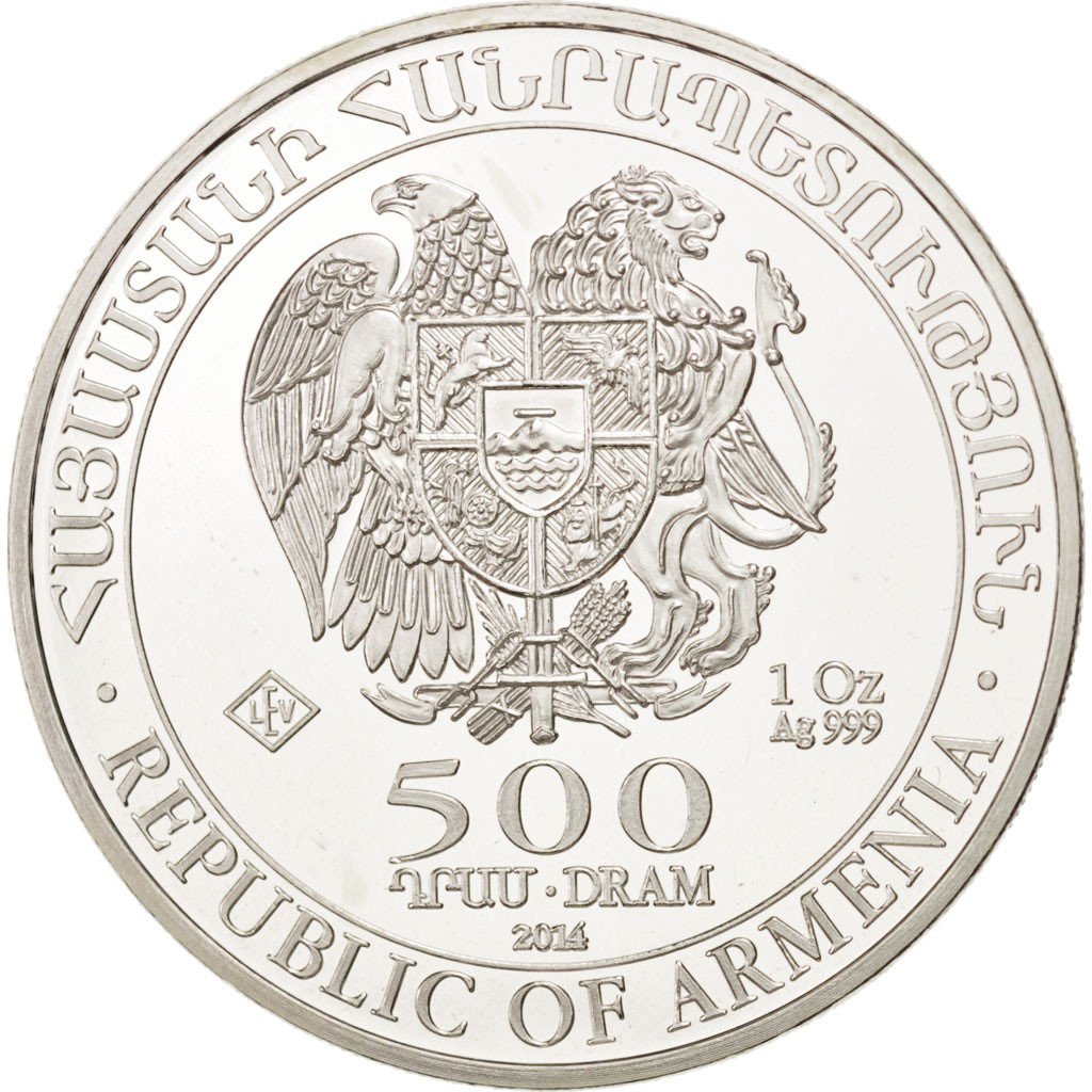 Armenia, 500 Dram, 2014, KM #New, MS(64), Silver, 31.14