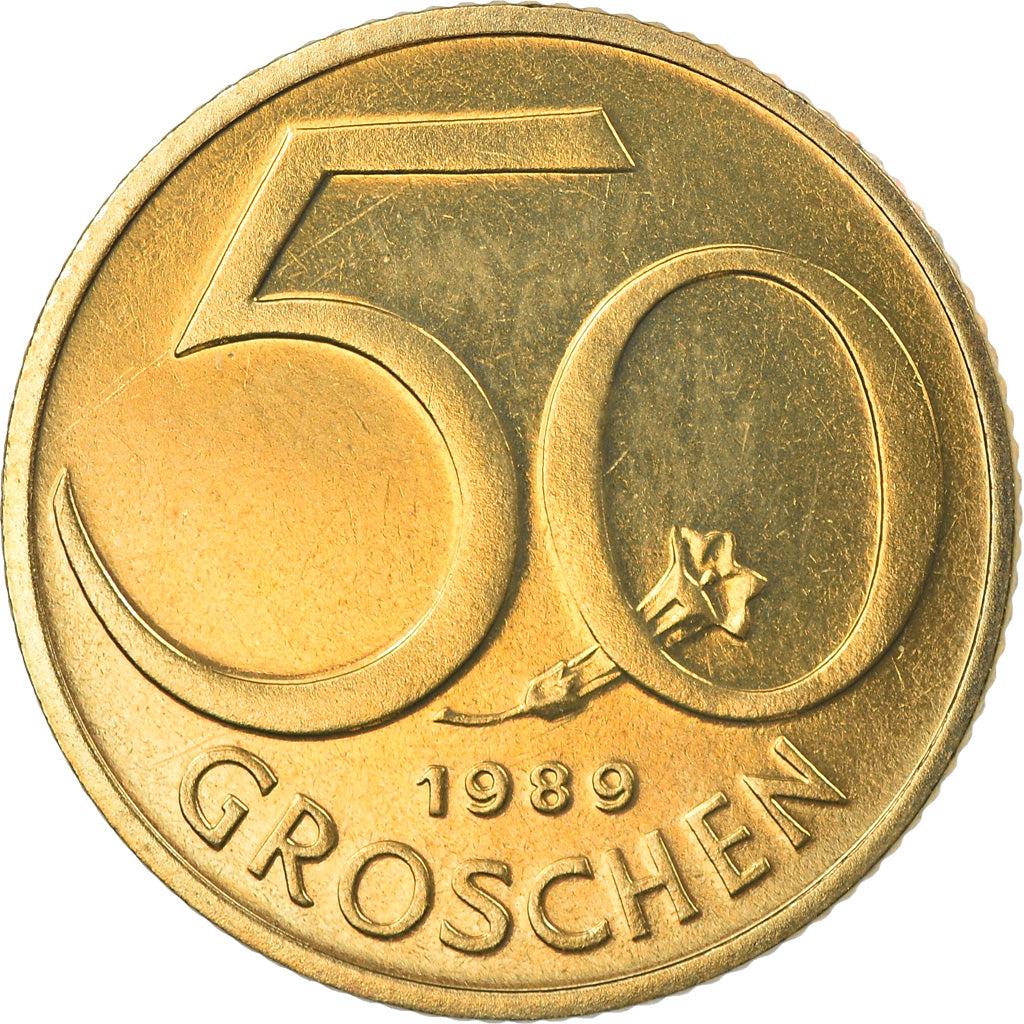 Monnaie, Autriche, 50 Groschen, 1989, Proof, FDC, Aluminum-Bronze, KM:2885