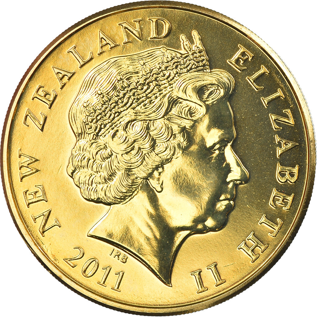 Coin, New Zealand, Elizabeth II, 2 Dollars, 2011, Utrecht, MS(65-70), Brass