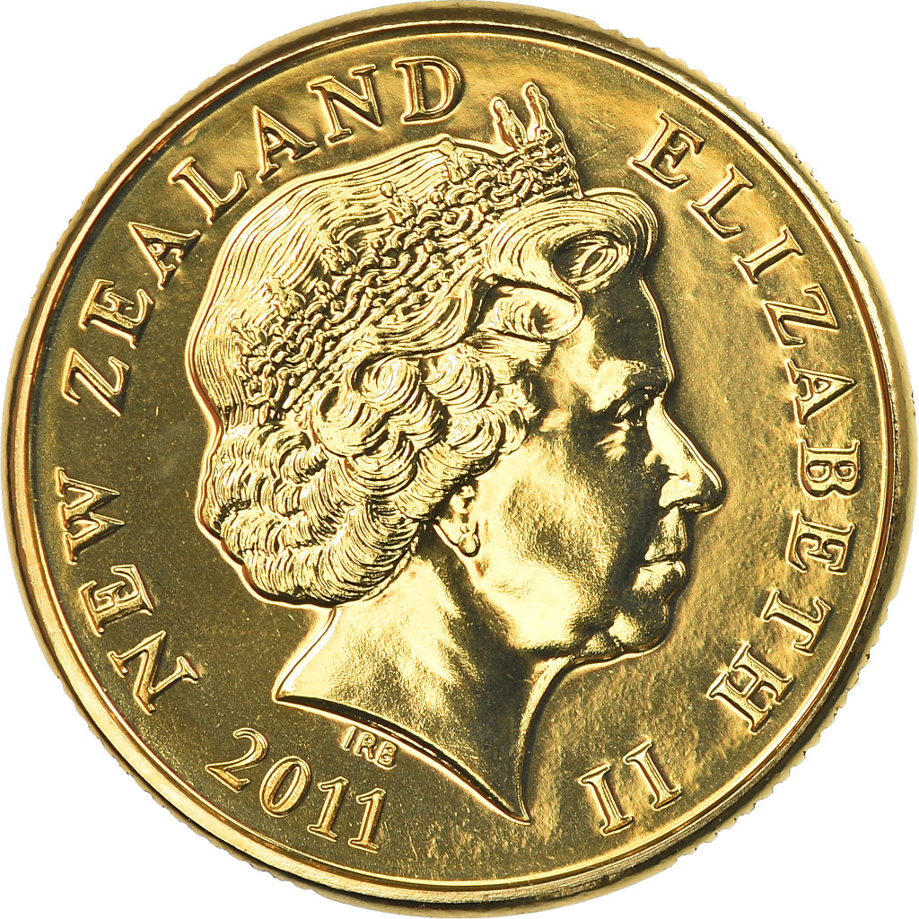 Coin, New Zealand, Elizabeth II, Dollar, 2011, Utrecht, MS(65-70), Brass