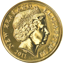 Coin, New Zealand, Elizabeth II, Dollar, 2011, Utrecht, MS(65-70), Brass