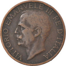 Monnaie, Italie, Vittorio Emanuele III, 10 Centesimi, 1931, Rome, TB+, Bronze