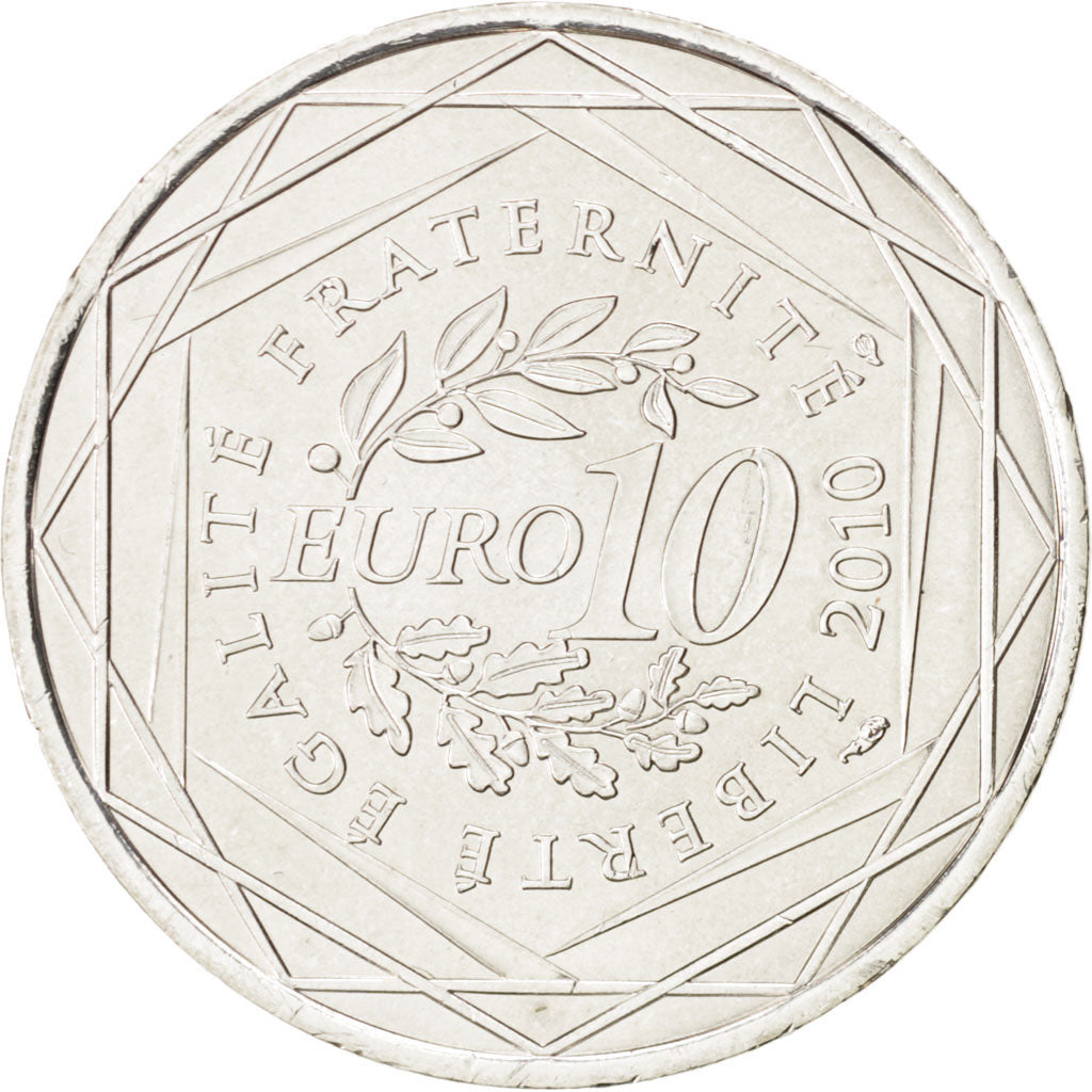 FRANCE, 10 Euro, 2010, Paris, KM #1648, MS(63), Silver, 29, 10.00