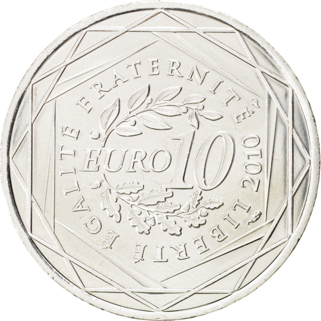 FRANCE, 10 Euro, 2010, Paris, KM #1656, MS(63), Silver, 29, 10.00