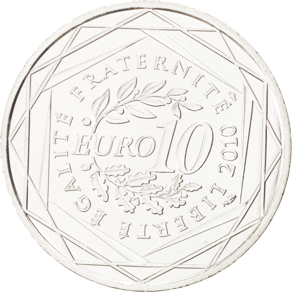 FRANCE, 10 Euro, 2010, Paris, KM #1666, MS(63), Silver, 29, 10.00