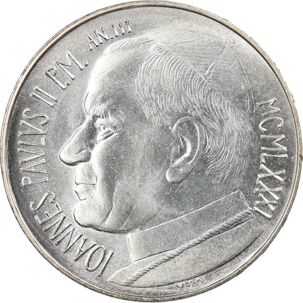 Moneta, CITTÀ DEL VATICANO, John Paul II, 500 Lire, 1981, Roma, FDC, Argento