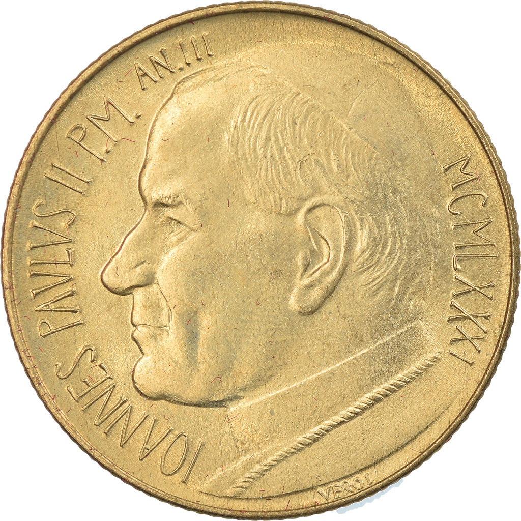 Coin, VATICAN CITY, John Paul II, 200 Lire, 1981, Roma, MS(65-70)